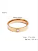 Novo Anel de Aço Inoxidável com Zircônia em Formato de Trevo de Quatro Folhas, Estilo Ins da Moda, High-End, Simples e Estiloso, Banhado a Ouro 18K para Mulheres