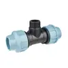 Conector Rápido para Tubo de Água PP 16kg Rosca Macho Conector Rápido de Três Vias para Encanamento, Irrigação Agrícola, Reparo de Emergência Conexão Rápida Conector Macho de Três Vias