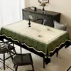 Toalha de Mesa de Luxo Leve de Alta Qualidade Impermeável e à Prova de Óleo Estilo Retro Americano Dopamina Tapete para Mesa de Jantar Estilo Ins Toalha de Mesa para Mesa de Centro