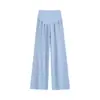 Conjunto de camiseta de verano para maternidad 2026, top blanco holgado de manga corta fina y pantalón largo de pierna ancha, conjunto de dos piezas, moderno