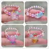Nuevo Pulsera de Unicornio para Niños, Niñas Pequeñas, Lindos Dibujos Animados con Cuentas de Cristal, Joyería para la Mano, Pequeños Regalos