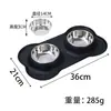 Tapete de Silicone para Pet Mais Vendido da Amazon com Dupla Tigela em Formato de Osso para Evitar Derramamento, Adequado para Cães Comer Ração, em Estoque