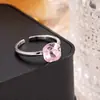 Anillo de Lujo Ligero, Versátil, de Alta Gama con Circonitas Incrustadas, Popular en Europa y América, Anillo Abierto de Moda para Mujer