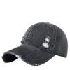 Chapéu de Brim Rasgado Lavado Estilo Novo Outono/Inverno 2026, Boné de Baseball Casual Versátil Unissex, Boné de Aba Reta Retrô