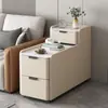 2026 Nuevo Gabinete Lateral de Sofá de Piso de Alta Gama Lujo Ligero Madera Maciza Gabinete para Espacios Pequeños Mesa Lateral Moderna Simple Mesa de Café