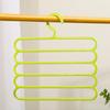 Perchero para pantalones multifuncional en forma de S de 5 capas, colgador de pantalones, pinza para pantalones, colgador de pantalones para armario multicapa, artefacto de almacenamiento sin costuras, colgador de bufandas