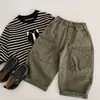 Calça de Trabalho de Outono Maibao para Crianças 2026 Novo Estilo Huzhou Zhili Moda Infantil Meninos Estilo Coreano Calças Compridas Calças Casuais para Bebês