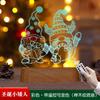 Luz nocturna de Navidad LED luz de color base con patrón de haya Luz Pegatina de ventana para niños luz colgante Luz decorativa de Navidad ventana