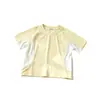 Popular Camiseta de Color Bloque de Secado Rápido para Niñas, Nuevo Estilo de Verano, Malla Transpirable de Manga Corta, Camiseta Básica Casual Multicolor para Bebés