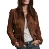 Amazon Transfronterizo Otoño 2025 Europeo y Americano Comercio Exterior Nuevo Versátil de Nicho para Mujer Chaqueta Corta con Bolsillo y Botones