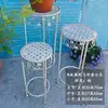 Banqueta Suporte de Flores de Ferro para Pátio Externo, Estante de Armazenamento Multicamadas de Chão para Sala de Estar, Base Suporte para Vasos de Plantas Verdes de Varanda Interna
