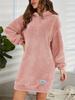 2024 Europeu e Americano Transfronteiriço Amazon Vestido de Pelúcia com Capuz e Manga Longa Sudadora Solta Moletom com Capuz Feminino