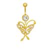 Gaibei Europeo y Americano Transfronterizo Mariposa de Diamantes Completa Piercing Anillo para el Ombligo Uña para el Ombligo Anillo para el Ombligo Adornos para el Ombligo Europeos y Americanos Lujo Accesible Joyería para Piercing