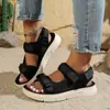 Sandálias de Velcro Transfronteiriças para Mulheres 2026 Novas Sandálias da Moda de Verão para Mulheres Casuais Confortáveis Sandálias de Praia