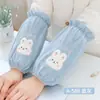 Manga Femenina Manga Linda Otoño e Invierno Larga de Trabajo Anti-suciedad Manga de Chaqueta de Plumas de Oficina Manga de Estudiante