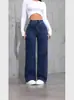 Amazon Aliexpress Venta Caliente Jeans de Mujer Verano Nuevo Sueltos Casual Rectos Moda Trendy Pantalones de Pierna Ancha