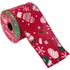 Fita de Tecido Nova Cor Shengyuan Desenho Papai Noel Juta Fita de Cetim Laço de Árvore de Natal Decoração para Amarrar