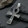 Accesorios de ropa con personalidad de moda, tendencia europea y americana, rock, hip hop, colgante de cruz pictográfica del Antiguo Egipto para hombre