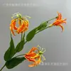 Flores artificiais com toque realista, guirlanda de lírios-flama, decoração de mesa para casa, arranjo de florista, adereços de fotografia, vitrine