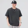 Ropa para Hombre Xintang Dropshipping 2026 Camiseta de Manga Corta Verano Top Camiseta de Manga Corta de Color Sólido Pesada Estilo Retro Americano para Hombre