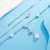 Nuevo Collar de Zirconia Flor Estrellada Perla de Alto Gama Otoño e Invierno para Mujer, Cadena de Suéter de Lujo Ligero Accesorios Gargantilla