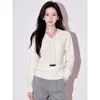 Elegante y Sofisticado Suéter de Punto con Cuello en V y Corbata para Mujer, Novedad Otoño Temprano 2026 de Manga Larga con Diseño Versátil, Top Casual
