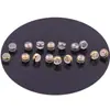 Anillo de acero inoxidable de alta calidad tapón de silicona para el oído tapón de metal para pendiente incorporado accesorios para pendiente anti-caída pendiente para presionar la oreja