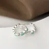 Moda Estilo Coreano Pendientes Sencillos de Verano Frescos con Goteo de Aceite Pendientes de Personalidad de Lujo Ligero de Alto Nivel de Nicho de Temperamento Dulce