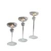 Candelabro de rayas de patas altas de estilo europeo, decoración del hogar, suministros para bodas, cenas románticas a la luz de las velas, accesorios para candelabros retro