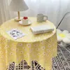 Tecido de Fundo Branco de Gaze Fresca com Renda Floral Coreana para Cobrir Mesa