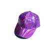 Hip hop Hip Hop Hip Hop gorra hombres escenario calle gorra de béisbol Mujeres espejo brillante cuero visera color invertido protección solar Gorra para las Cuatro Estaciones