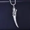 Colar Cruz Masculino Tendência Personalizado Aço Titânio Rua Espiga de Trigo Cruz Simples Longo Corrente de Pérola para Suéter