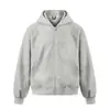 Moletom Cardigan Casual Americano com Zíper e Tachas para Rua, para Homens e Mulheres, Novo Design Primavera 2026, Jaqueta Tendência de Caimento Solto