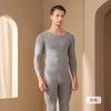 Gran Venta Ropa Interior Térmica Cepillada de Doble Cara Derong para Hombres y Mujeres, Lado Ab Costuras Planas Cuello Redondo Ropa de Otoño y Conjunto de Pantalones Largos