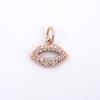 Mini Colgante de Labios Pequeños Sexy de Cobre Micro Pavimentado con Circonita para Mujeres para Pulseras y Collares Accesorios de Joyería DIY Venta al por Mayor