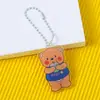 Llavero de oso de dibujos animados suave y lindo estilo ins coreano, cadena de cuentas para mochila escolar, accesorios, colgantes, regalos