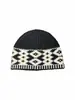 25 Gorros de Punto Coreanos Fríos de Otoño e Invierno para Mujer en la Calle, Versátiles Gorros de Lana Cálidos para Protección de Orejas para Mujer, Gorros de Punto de Color Contrastante Ins