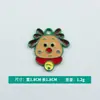 Versión Coreana al por mayor de Aleación Creativa Goteo de Aceite Colorido Navidad Reno de Navidad Colgante Accesorios Joyería Hecha a Mano DIY