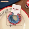 Nueva Serie Azul Anillo Intestino Delgado Simple Doble Cola de Caballo Goma para el Cabello Ins Dulce Estilo Fresco Niña Lado Goma para el Cabello