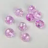 Suministro de Fábrica de Circonitas Redondas de 4 mm con Base Plana, Color Único, Chapado, Corte Fuego Artificial, Piedras Sueltas, Venta Directa
