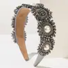 Diadema de moda barroca con diamantes completos transfronteriza europea y americana para mujer, accesorio para el cabello retro de lujo versátil, tarjetas para el cabello