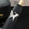 Anillo Abierto Único de Mariposa Tridimensional Estilo Coreano Soñador con Diseño Irregular Plegado para Apilar