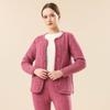 Roupa Térmica de Lã Grossa com Forro de Fleece para Meia-Idade e Idosos, Conjunto de Cardigan Quiltado Resistente ao Frio de Inverno do Nordeste para Homens e Mulheres, Roupa de Casa