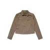Jaqueta Cardigan Estilo Retrô Americano com Lapela no Ombro Direito para Mulheres, Novo Estilo, Slim Fit, Casaco Curto Versátil Casual