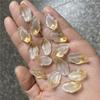 50 peças de pétalas de esmalte colorido 13*20mm flor de pêssego gordinha acessórios de material de amarração de flores para grampos de cabelo antigos grampos de cabelo de jade diy