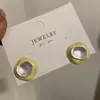 Pincelada de Pintura al Óleo Estilo Retro Francés Esmalte de Goteo Coloridos Pendientes Redondos Lujo Accesible Joyería de Gama Alta de Nicho Pendientes Elegantes Pendientes de Botón