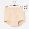 Ropa interior de color liso para mujeres de mediana edad y mayores, de cintura alta, tiro profundo, tallas grandes, calzones de abuela, shorts de señora mayor