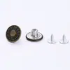 Hebilla Sólida de Metal de 17 mm Hebilla en Forma de I Botón de Latón Botón para Peto de Mezclilla Botón de Presión para Venta al por Mayor Material de Botón Oculto