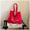 Estilo Novo Europeu e Americano Comércio Exterior Transfronteiriço Site Independente Amazon Letrado Simples Moda Versátil Bolsa de Lona para o Dia a Dia