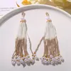 Estilo Chino Borla Flecos Vintage Perlas Perlas Colgante Pequeño DIY Dopamina Colorido Broche Accesorio Colgante Encanto para Bolsa